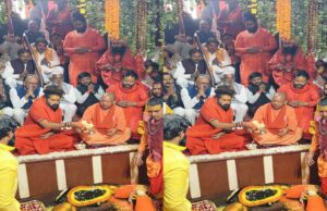 सीएम योगी ने किया मां गंगा का पूजन, बड़े हनुमान के चरणों में झुकाया शीश