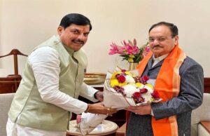 मुख्यमंत्री डॉ. यादव ने केंद्रीय स्वास्थ्य मंत्री नड्डा से की भेंट