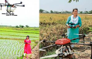 आधुनिक खेती में महिलाओं का बढ़ता कदम, आगर की रीना बनीं ड्रोन सखी, ड्रोन तकनीक से बदली तस्वीर