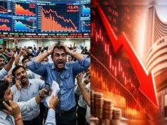 सेंसेक्स 2400 और निफ्टी 700 अंक लुढ़का, युद्ध की आग में निवेशकों के 15 लाख करोड़ स्वाहा