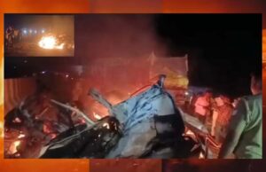 मिर्जापुर में ट्रक के ब्रेक फेल, बोलेरो को मारी टक्कर, 9 लोग जिंदा जलकर मरे