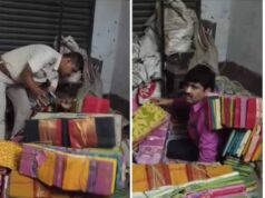 साड़ियों के ढेर के नीचे छिपा TMC नेता गिरफ्तार, हावड़ा में वीडियो वायरल