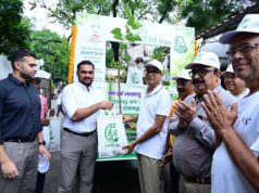 वित्त मंत्री ओपी चौधरी ने निःशुल्क पौधा वितरण वैन को दिखाई हरी झंडी