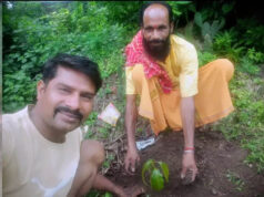 प्रदेश प्रवक्ता बालकिशन विश्वकर्मा ने आम के वृक्ष छतरपुर में लगाए