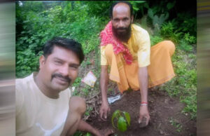 प्रदेश प्रवक्ता बालकिशन विश्वकर्मा ने आम के वृक्ष छतरपुर में लगाए