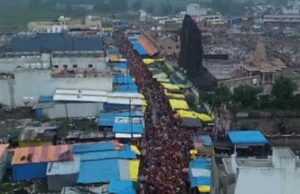 सीवन घाट पर एंट्री रोकी, श्रद्धालुओं की भारी भीड़: सीहोर में 11 किमी लंबी कांवड़ यात्रा शुरू