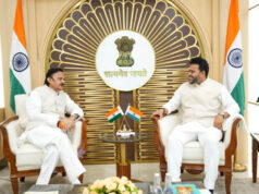 उप मुख्यमंत्री शुक्ल ने केंद्रीय नागरिक उड्डयन मंत्री से नायडू से की सौजन्य भेंट