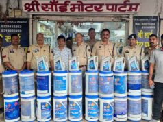 जांजगीर-चांपा में HPCL के नाम पर डुप्लीकेट तेल बेचने वालों पर पुलिस की रेड, 2.50 लाख का माल जब्त