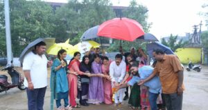 बीटीआई ग्राउंड में संकल्प नवरात्रि एवं रास गरबा उत्सव की तैयारियों का भूमिपूजन के साथ शुभारंभ