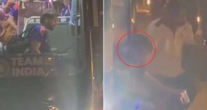 मैच जीतकर लौट रही टीम बस से गिरे रोहित शर्मा, विराट कोहली भी हुए परेशान