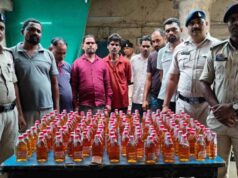 शराब तस्करी में संकुल समन्वयक-शिक्षक समेत 7 गिरफ्तार, 40 पेटियां और 8 लाख की कार जब्त