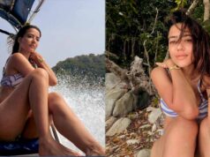 बिकिनी में बीच पर उतरीं सौंदस मौफकीर, पानी में लेटकर दिए शानदार पोज