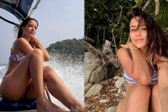 बिकिनी में बीच पर उतरीं सौंदस मौफकीर, पानी में लेटकर दिए शानदार पोज