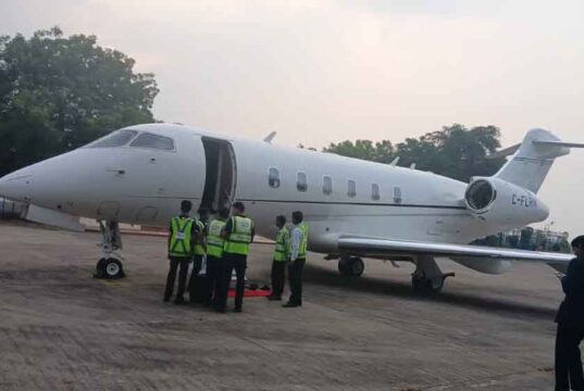 भोपाल पहुंचा MP सरकार का नया बॉम्बार्डियर जेट, CM मोहन यादव भरेंगे उड़ान