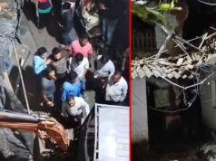 जबलपुर में 100 साल पुराना मकान भरभराकर गिरा, मलबे में फंसे लोगों का रेस्क्यू
