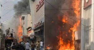 भोपाल के न्यू मार्केट में भीषण आग, 1 किमी दूर फायर स्टेशन फिर भी आधे घंटे में पहुंची दमकल