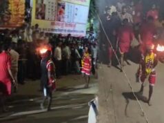 खप्पर यात्रा में आधी रात तलवार लेकर निकलीं देवी, डिप्टी CM विजय शर्मा ने किए दर्शन