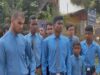 शिक्षक की मांग को लेकर सड़क पर उतरे दृष्टि-श्रवण बाधित स्कूल के बच्चे